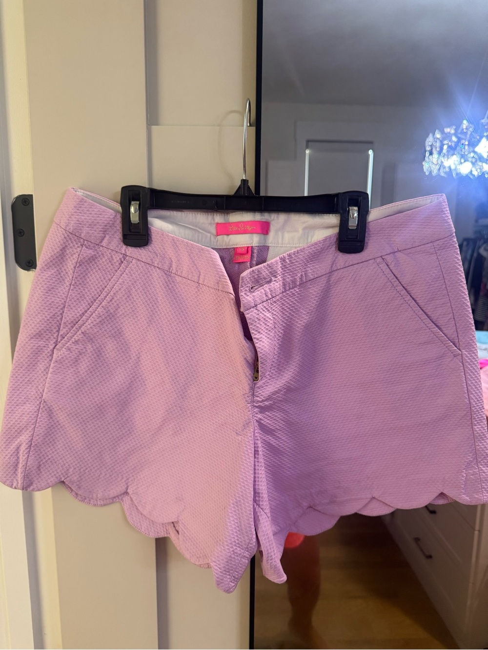 Lilly Pulitzer Lilac Scalloped Hem Shorts